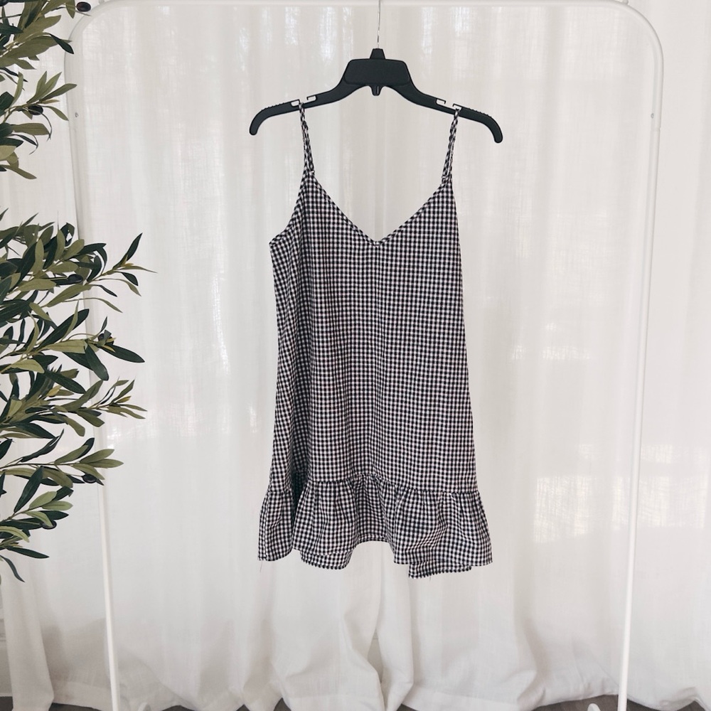 Glassons Black and White Checkered Mini Dress